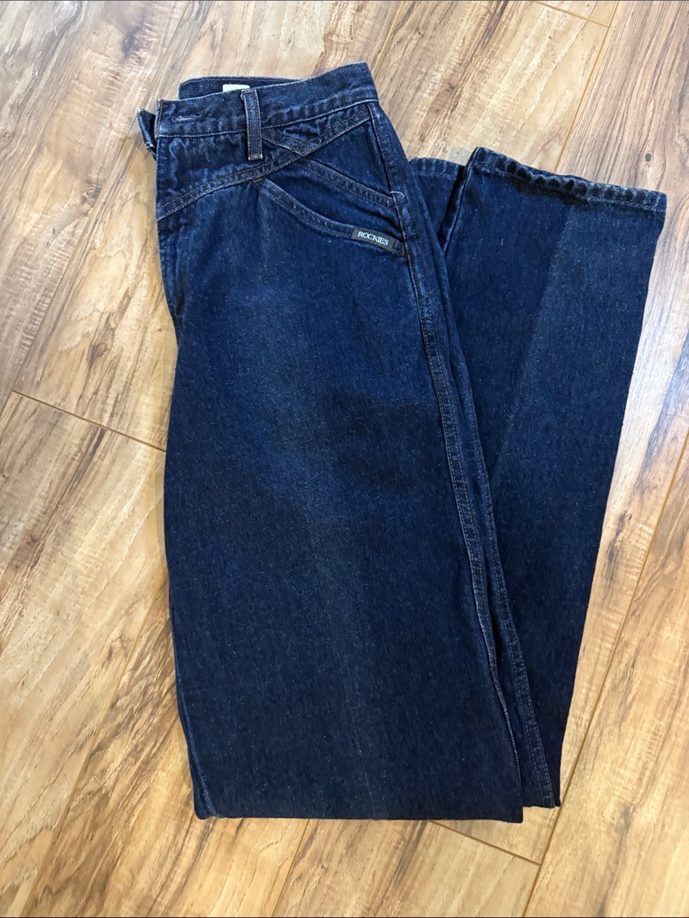 Rockies Jeans Pants High Waisted Western Dark Wash VTG Womens 13 30x32